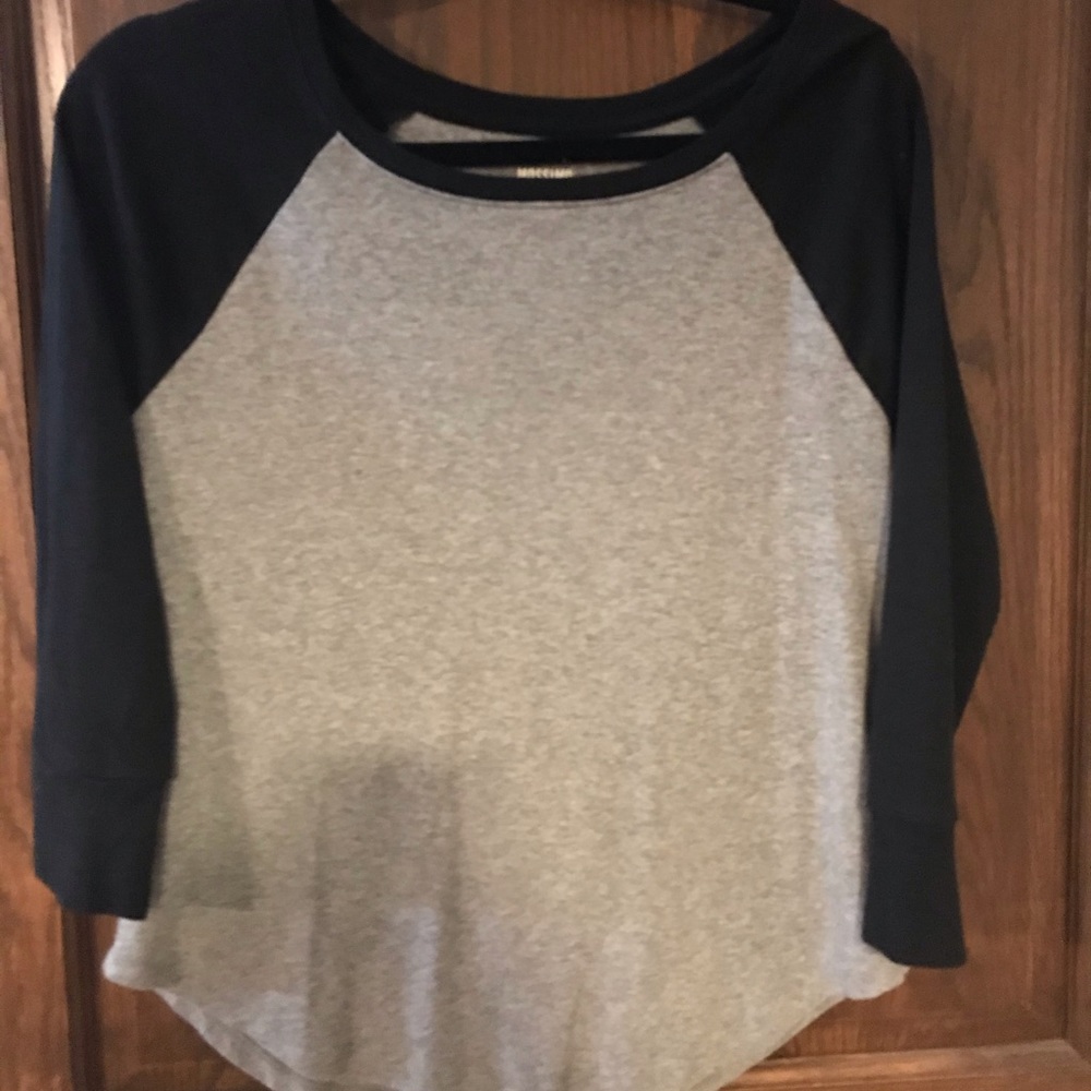 Black and Grey baseball tee